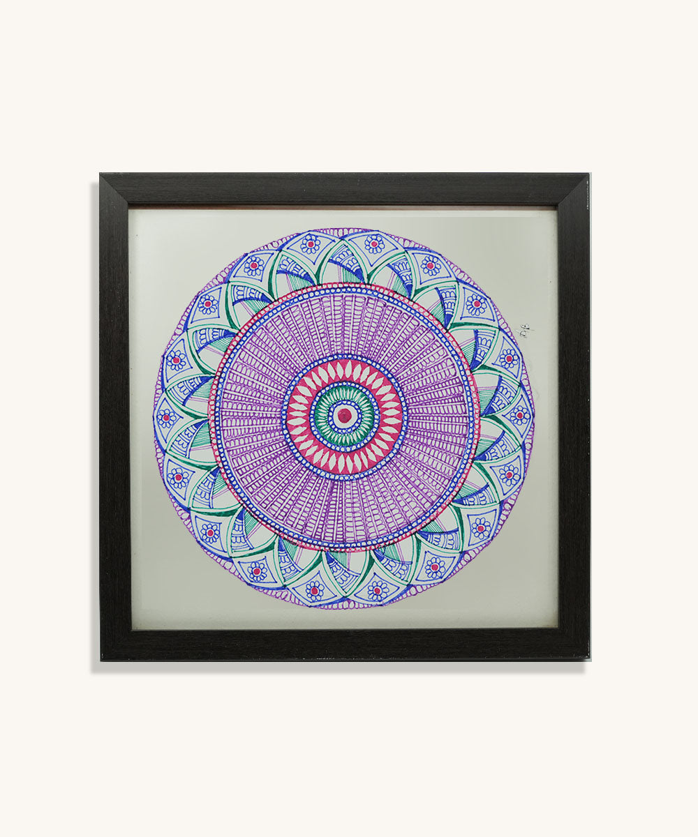 Handmade Mandala Art Frame Black Edition